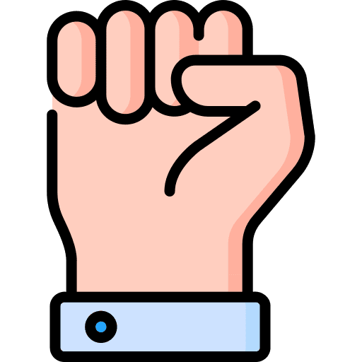Fist power empowerment gesture icon Fist power empowerment gesture icon