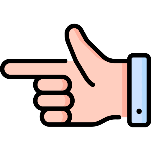 Left finger pointing sign icon Left finger pointing sign icon