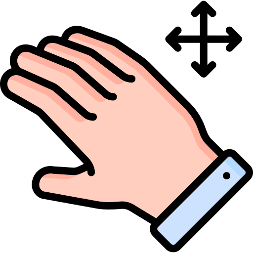 Move arrow move hands and gestures icon Move arrow move hands and gestures icon