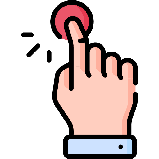 Press hands and gestures tap interaction icon Press hands and gestures tap interaction icon