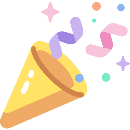 Confetti celebration new year celebrate icon