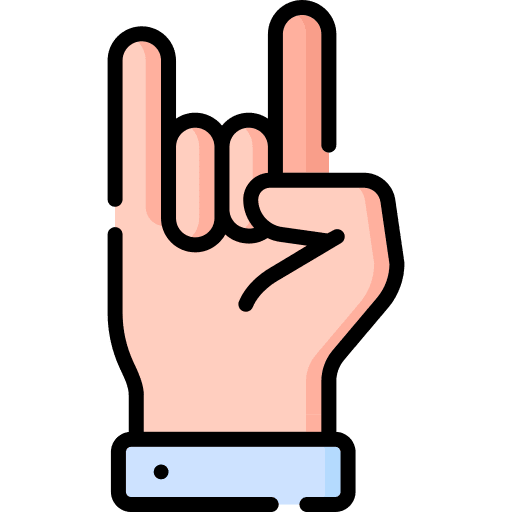 Rock heavy metal finger hand icon Rock heavy metal finger hand icon
