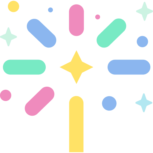 Firework confetti birthday fun icon Firework confetti birthday fun icon