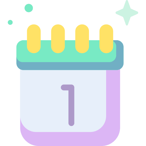 New year organization time calendary icon New year organization time calendary icon