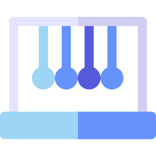 Physics swinging cradle chemistry education icon Physics swinging cradle chemistry education icon