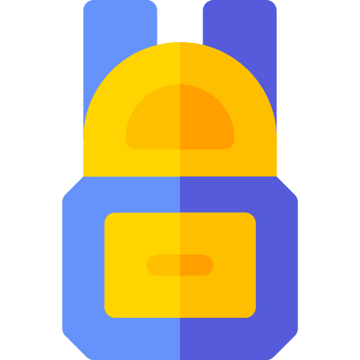 School bag backpack travel baggage icon School bag backpack travel baggage icon