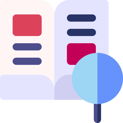 Search literature research reading icon Search literature research reading icon