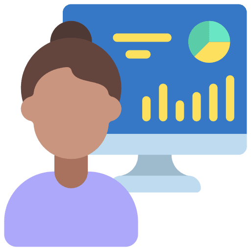 Data scientist woman professions and jobs data scientist icon