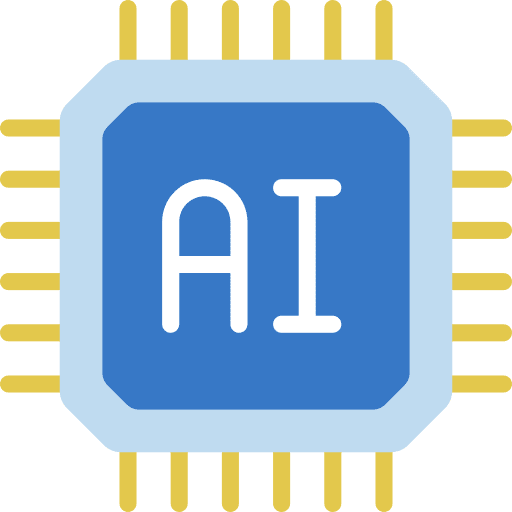 Artificial intelligence science cpu tech icon