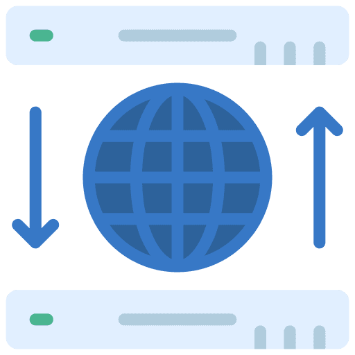 Communication internet server send icon