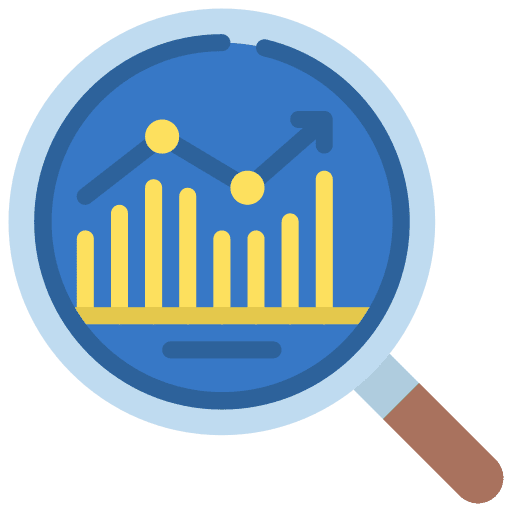 Data analytics ui business and finance data analysis icon