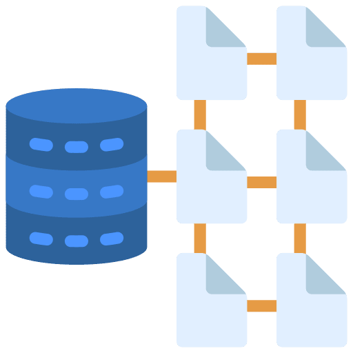 Distributed files data storage system icon
