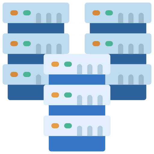 Volumes servers server storage big data icon