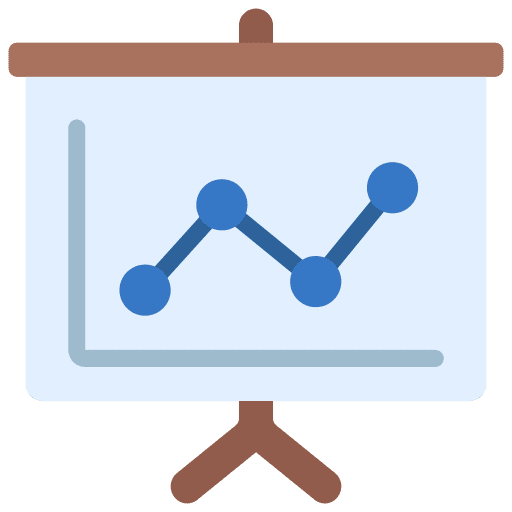 Presentation data analytics statistics icon