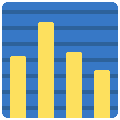 Bar chart stats business and finance bar graph icon