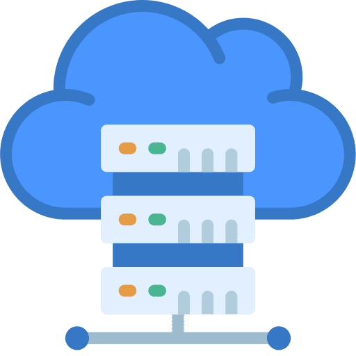 Cloud server dedicated hosting cloud server multimedia icon