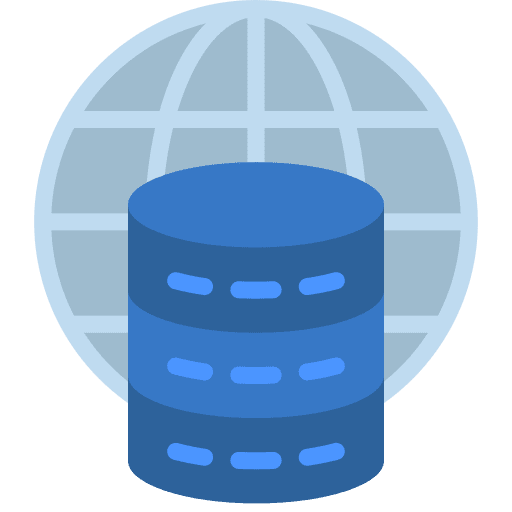 Data storage data storage hosting server icon