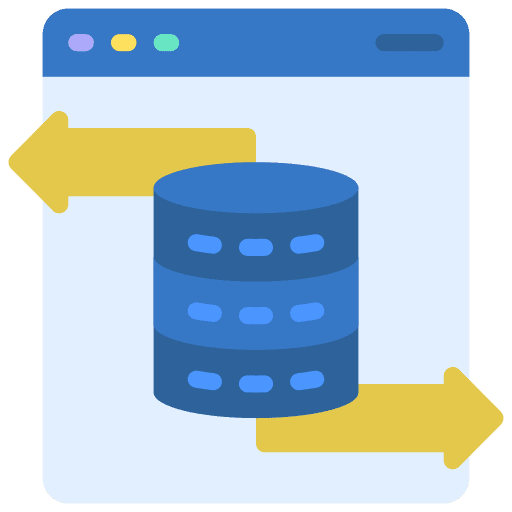 Data transfer electronics data transfer data storage icon