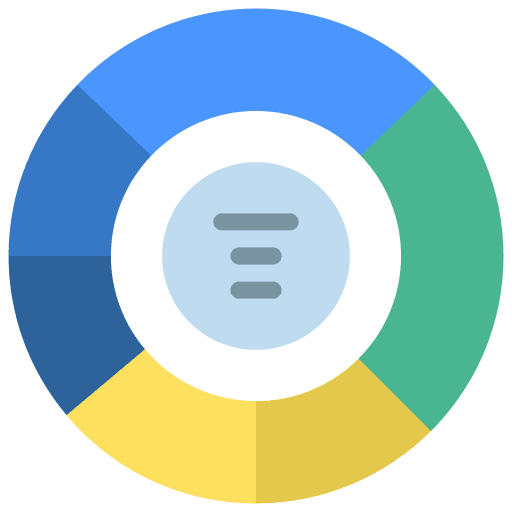 Donut chart analytics donut chart analysis icon