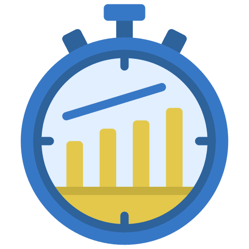 Growth watch time statistics icon