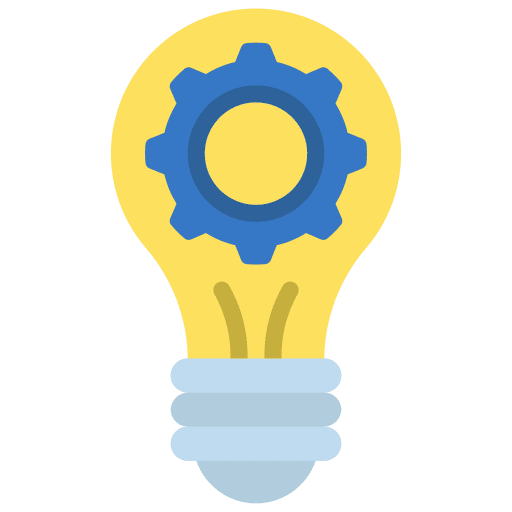 Innovation implement electricity cogwheel icon