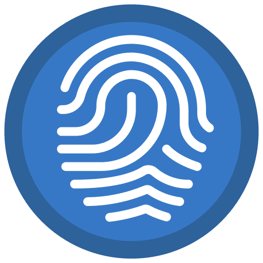 Biometric identification ui fingerprint scan biometric icon