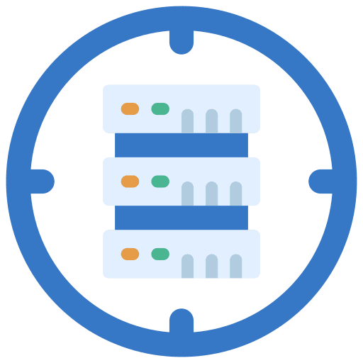 Server big data database network icon