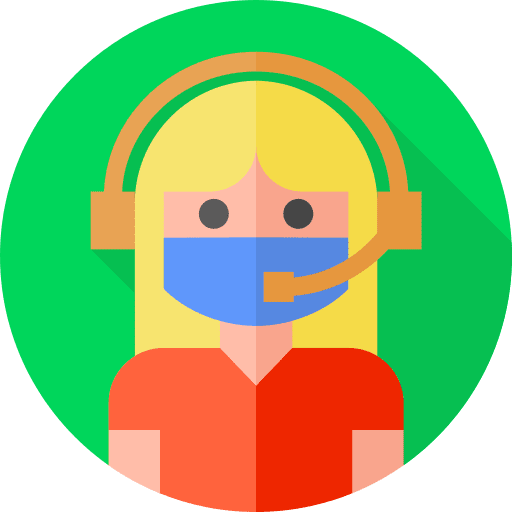 Customer support woman professions and jobs caucasian icon