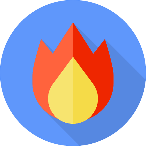 Fire element danger inflammable icon