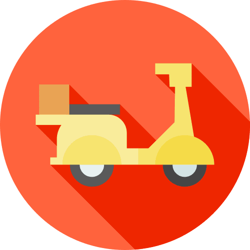 Motorcycle box delivery box delivery bike icon