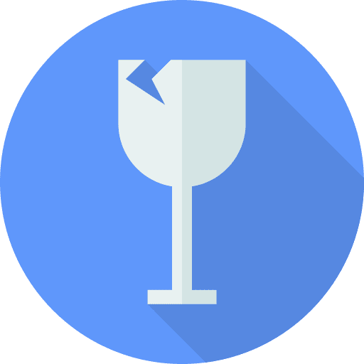 Fragile glass logistics package icon Fragile glass logistics package icon