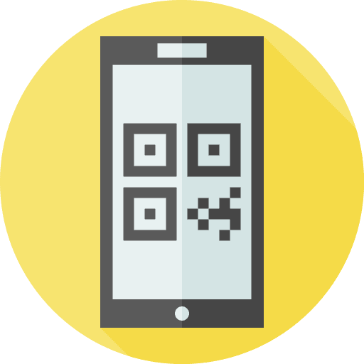 Qr code smartphone scan mobile app icon Qr code smartphone scan mobile app icon