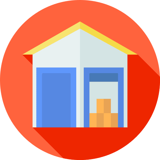 Warehouse stock transportation factory icon Warehouse stock transportation factory icon