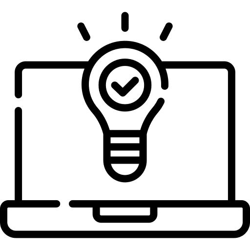 Idea laptop education seo and web icon