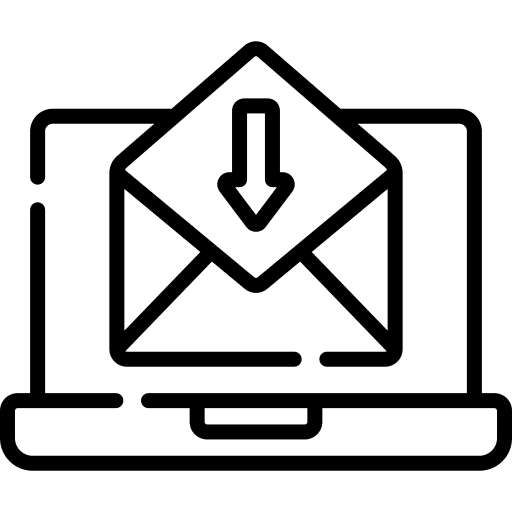 Email message laptop envelope icon Email message laptop envelope icon