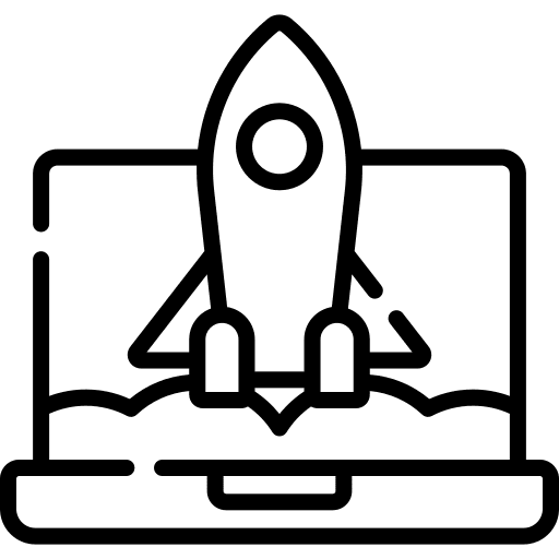 Startup rocket ship start up screen icon Startup rocket ship start up screen icon