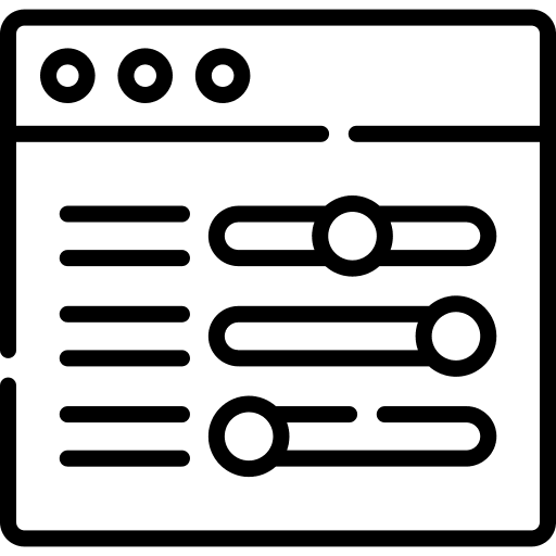 Settings adjustment panel interface icon Settings adjustment panel interface icon