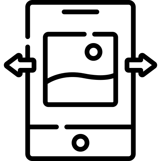 Slide electronics tap smartphone icon Slide electronics tap smartphone icon