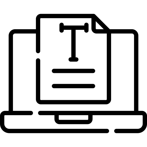 Text web development laptop text icon Text web development laptop text icon