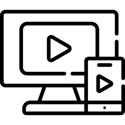 Video player screen music and multimedia video player icon Video player screen music and multimedia video player icon