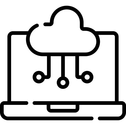 Cloud down arrow cloud computing marketing icon Cloud down arrow cloud computing marketing icon