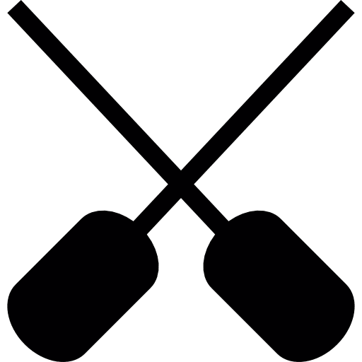 Crossed oars sports sport team boating icon