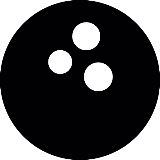 Bowling ball sports game bowling ball icon