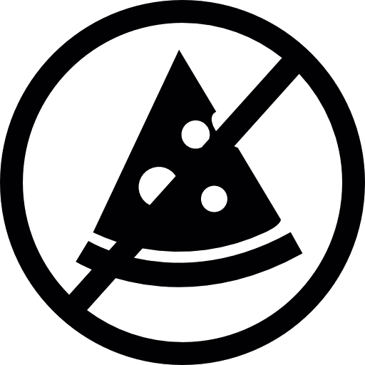 No pizza allow prohibition food fast food icon