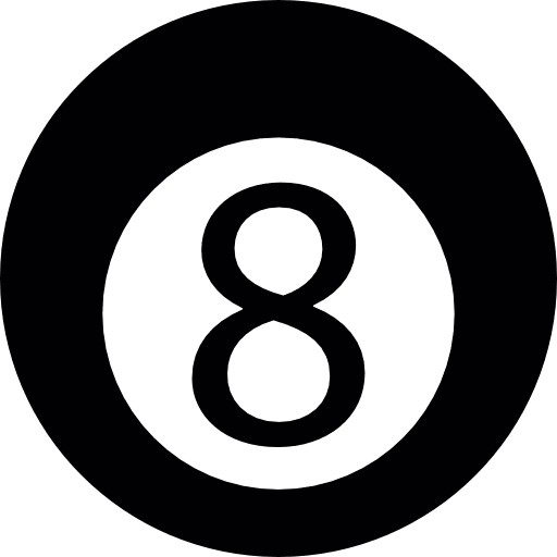 Number eight pool ball ball eight number eight icon