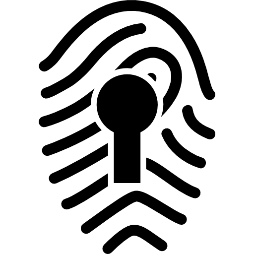Fingerprint with keyhole security fingerprints interface icon Fingerprint with keyhole security fingerprints interface icon