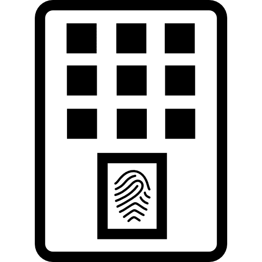 Fingerprint scanner device device fingerprint scan technology icon Fingerprint scanner device device fingerprint scan technology icon