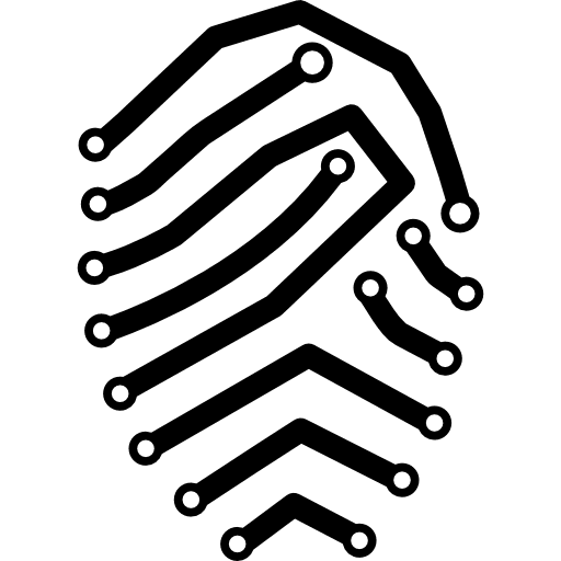 Fingerprint variant made of lines and small circles fingerprints shapes fingerprint outline icon Fingerprint variant made of lines and small circles fingerprints shapes fingerprint outline icon