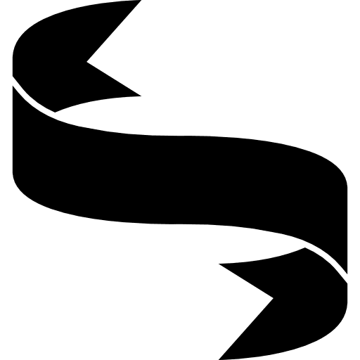 Swirling ribbon silhouette ribbon art swirling icon