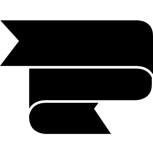 Curled ribbon banner ribbon ribbons icon Curled ribbon banner ribbon ribbons icon